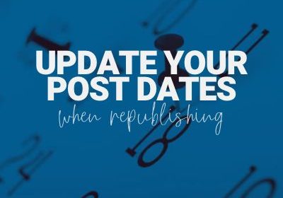 update post dates update post dates