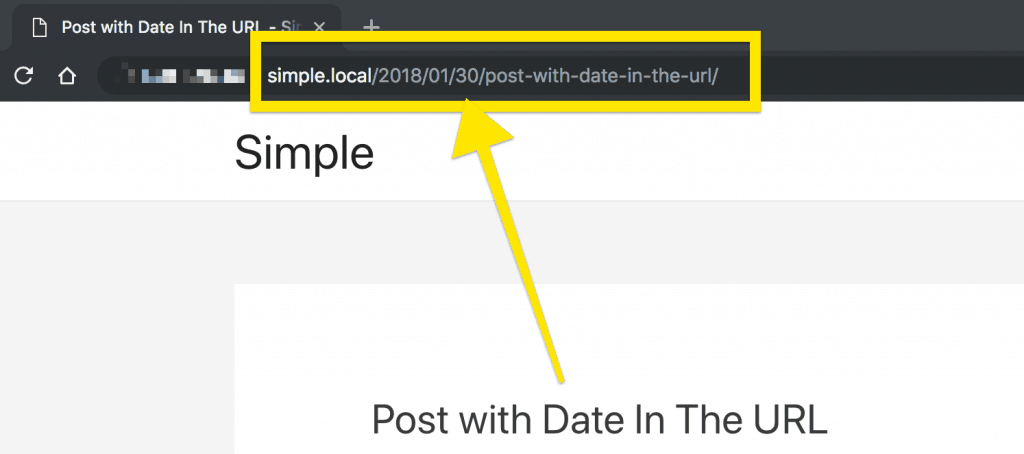 post with date in url