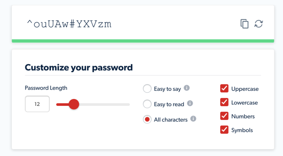 secure password