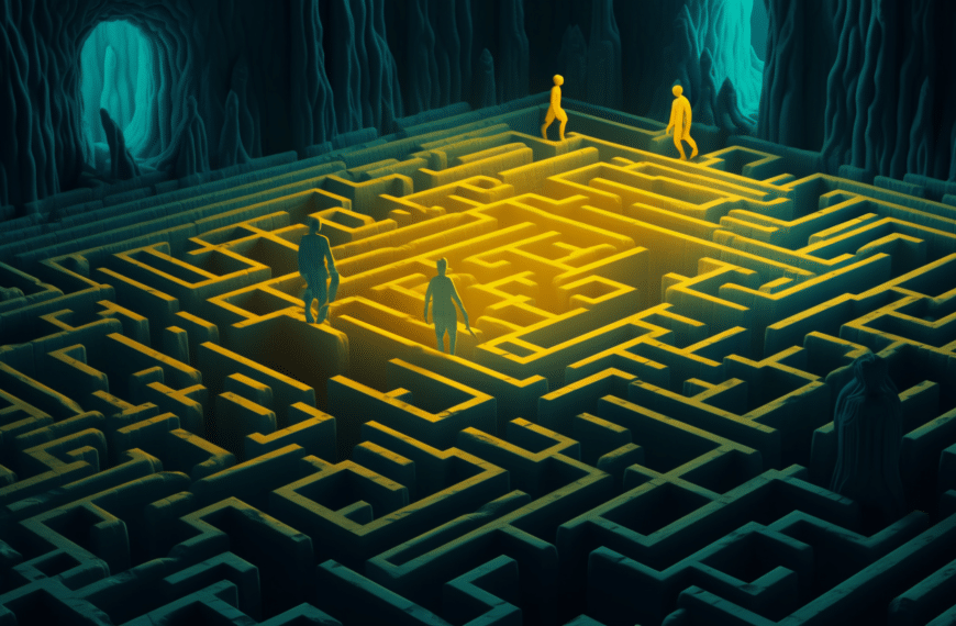 users navigating their way through a maze.
